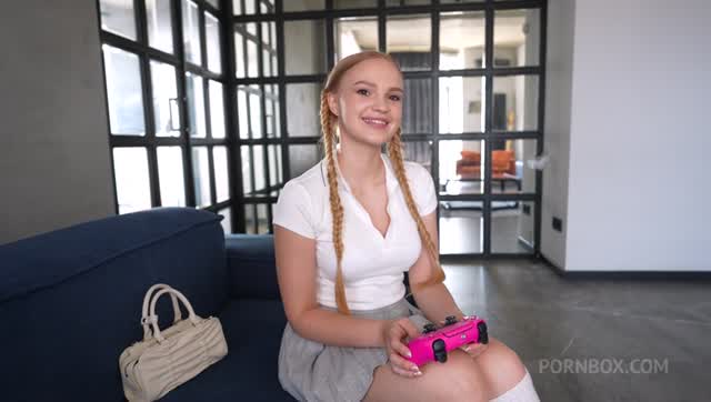 Naughty College Girl Cheats With Friend Instead Of Playing Games And Gets Creampie