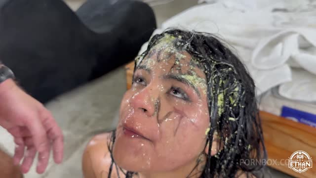 NO MERCY PUKEFEST for tiny ANAL slut MICHY PEREZ (EXTREME ROUGH)